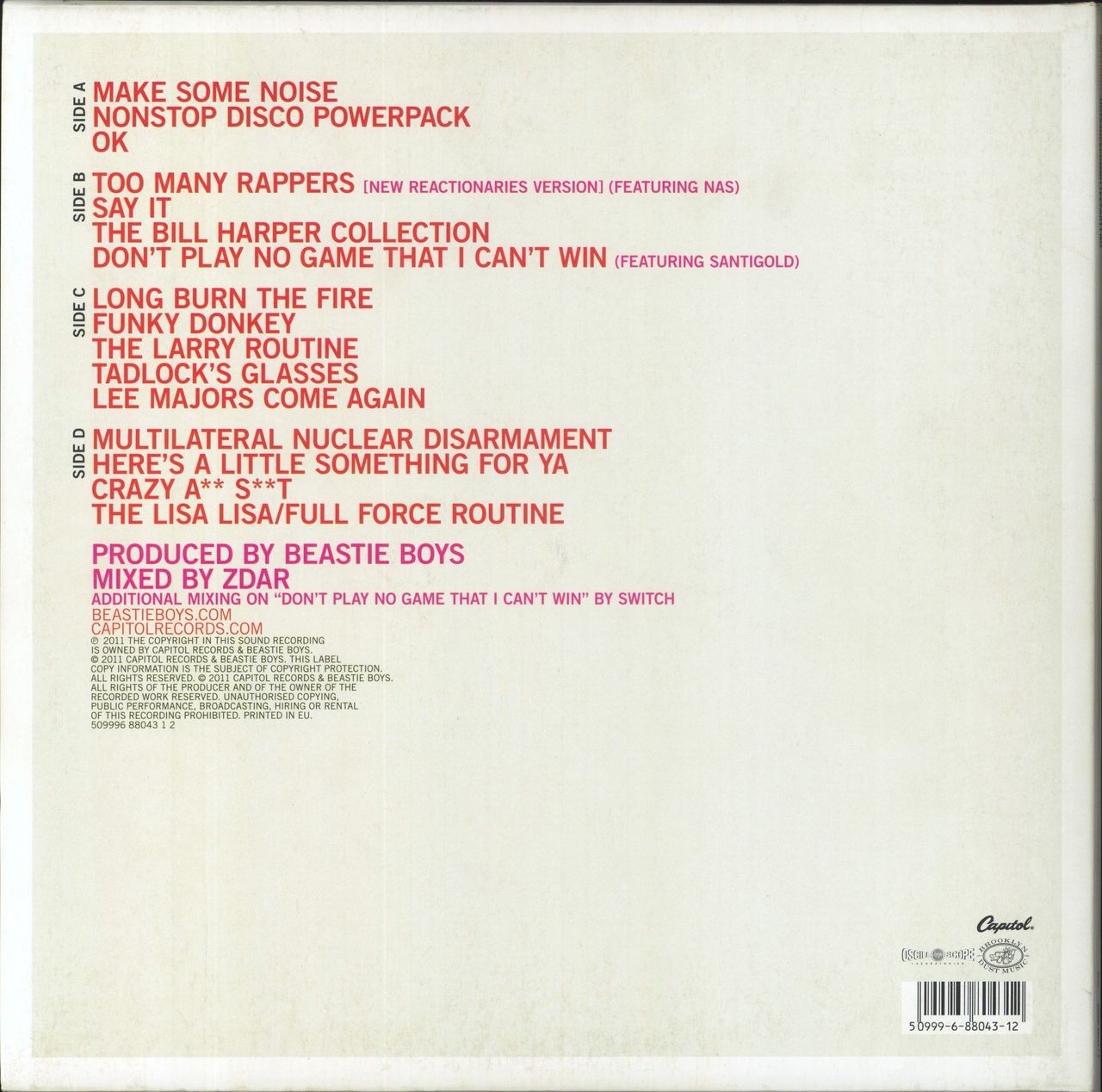 Beastie Boys Hot Sauce Committee Part Two - 180g UK 2-LP vinyl set