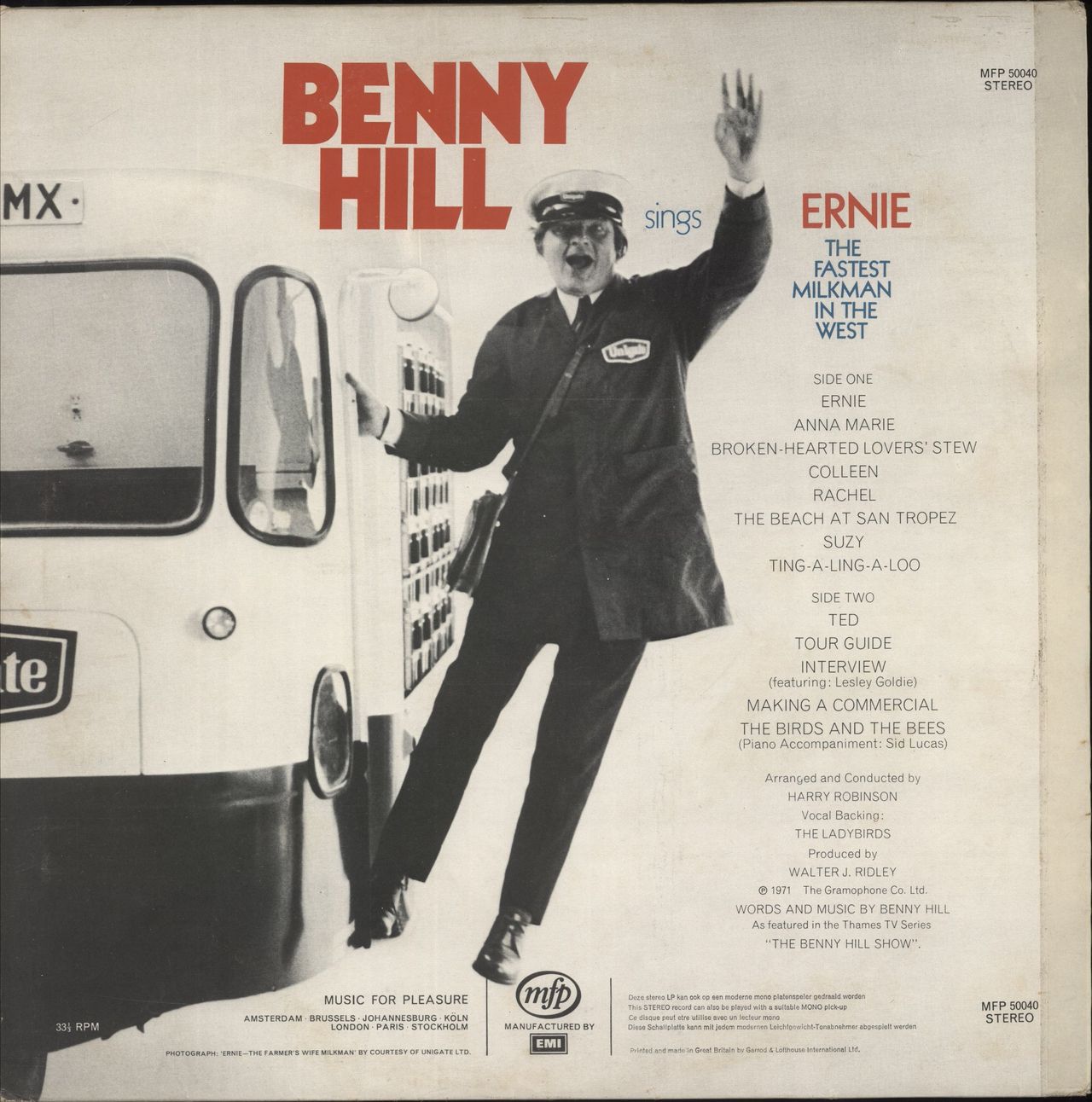 Benny Hill Ernie UK Vinyl LP