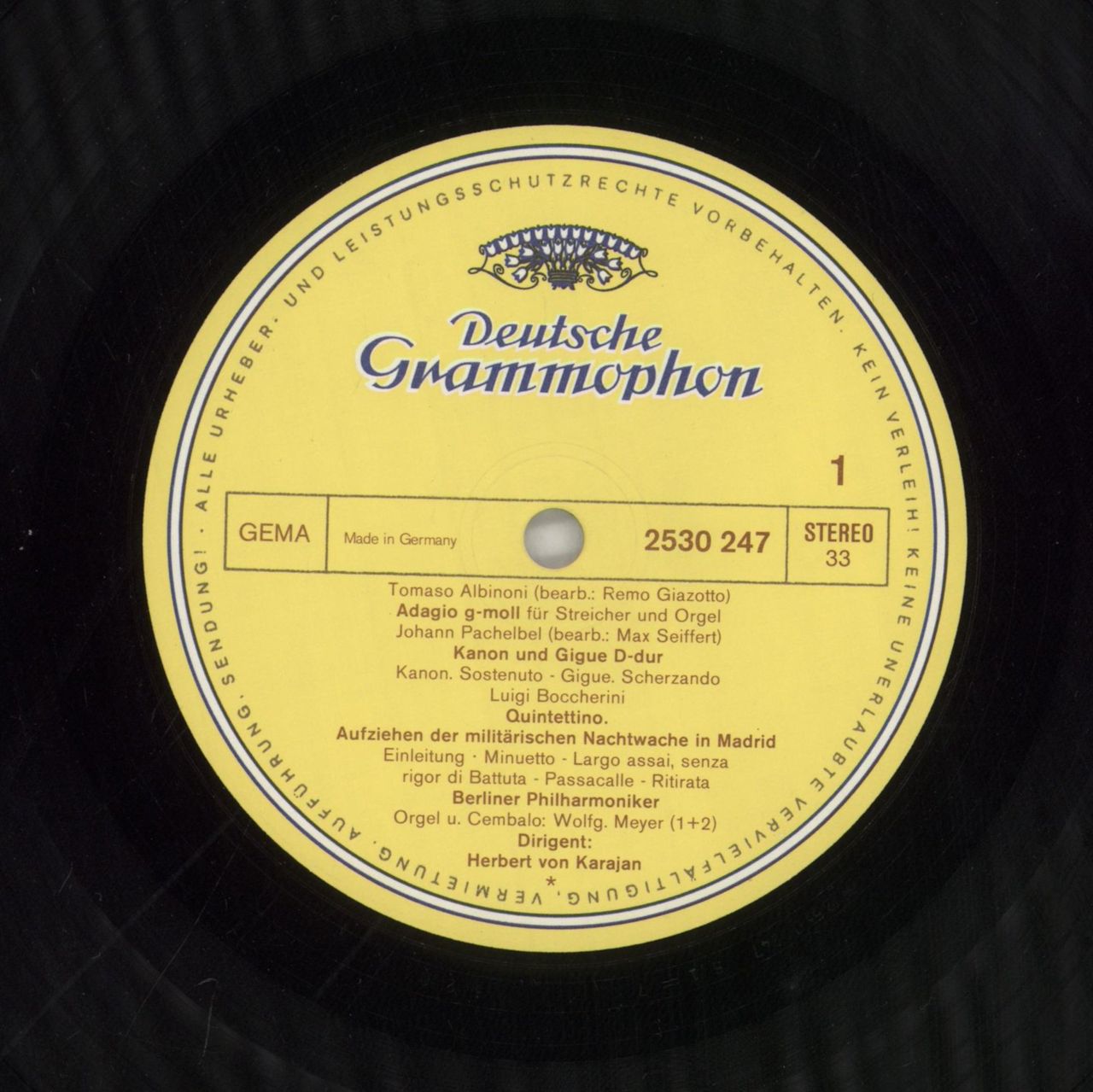 Berliner Philharmoniker Adagio German Vinyl LP