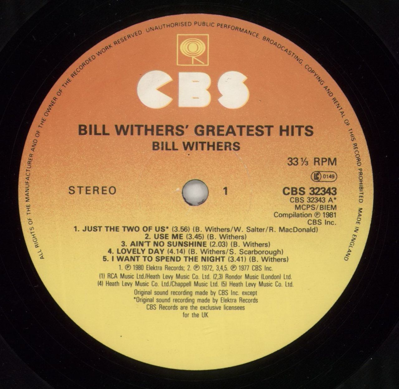 Bill Withers Bill Withers' Greatest Hits - stickered p/s UK Vinyl LP