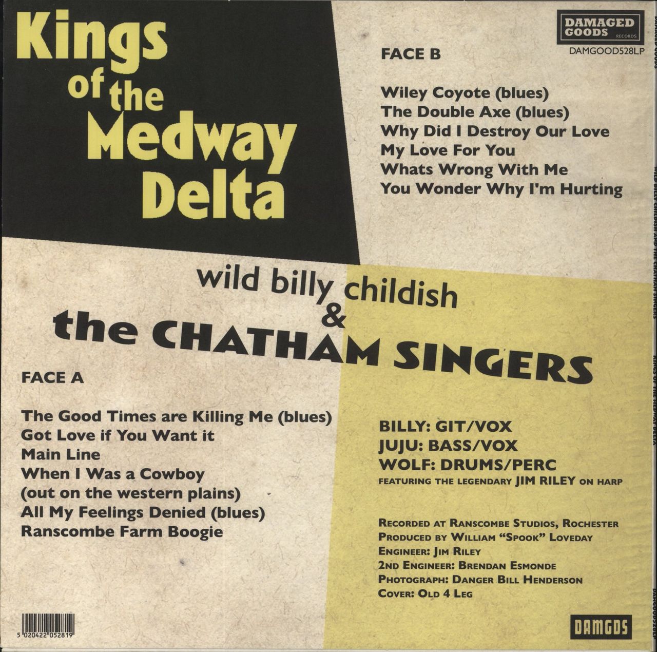Billy Childish Kings Of The Medway Delta UK Vinyl LP