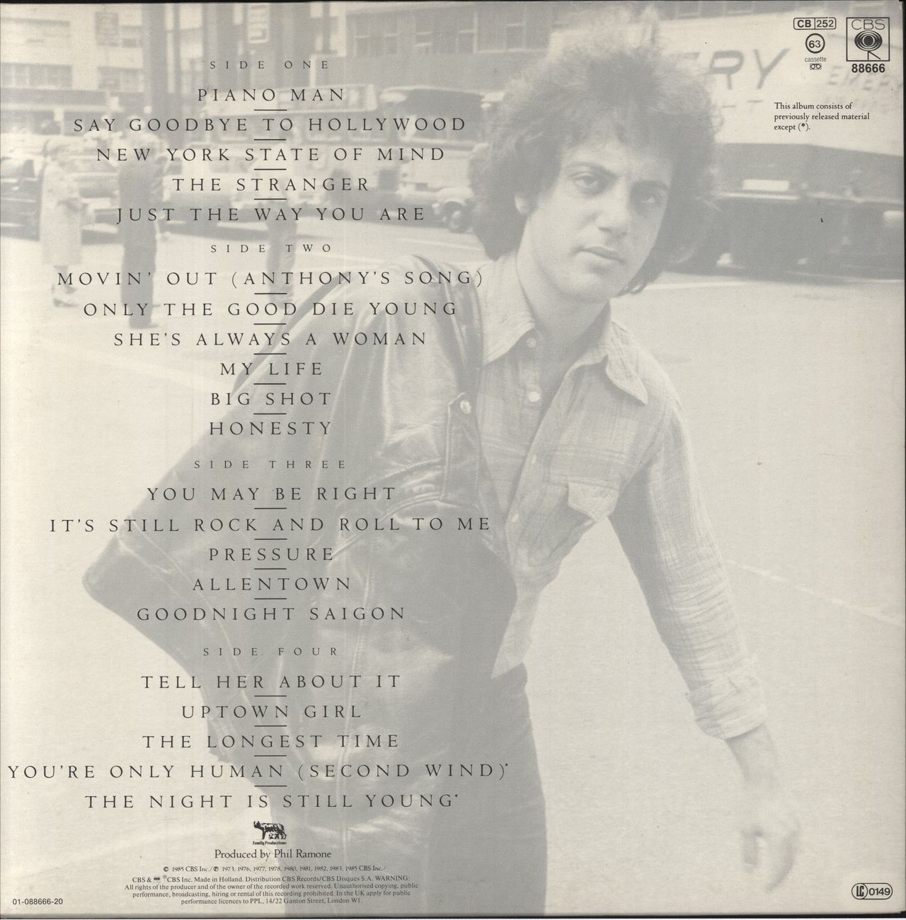 Billy Joel Greatest Hits Volume I & Volume II Dutch 2-LP vinyl set