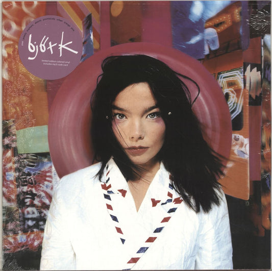 Björk Post - Pink Vinyl - Hype-sticker UK Vinyl LP