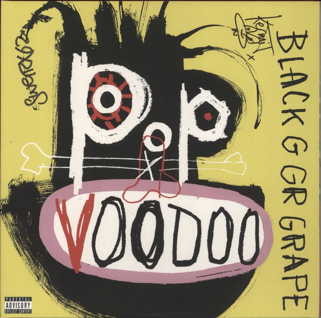 Black Grape Pop Voodoo - Red Vinyl + Autographed UK Vinyl LP