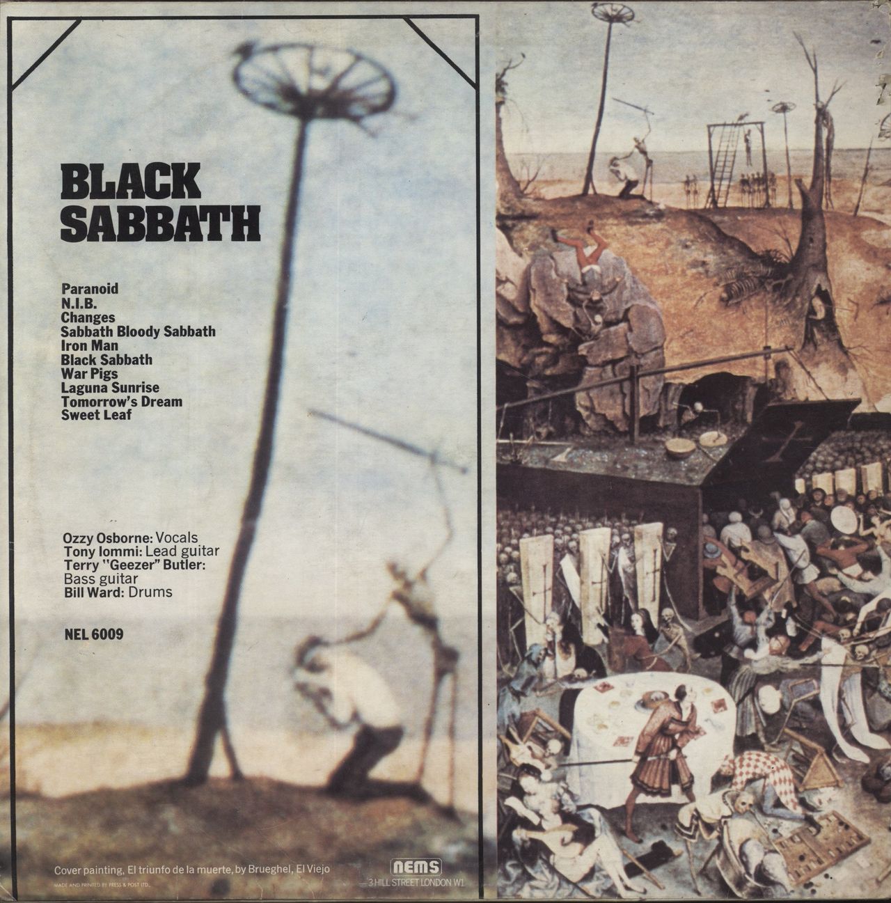 Black Sabbath Greatest Hits - Smooth Sleeve - VG UK Vinyl LP