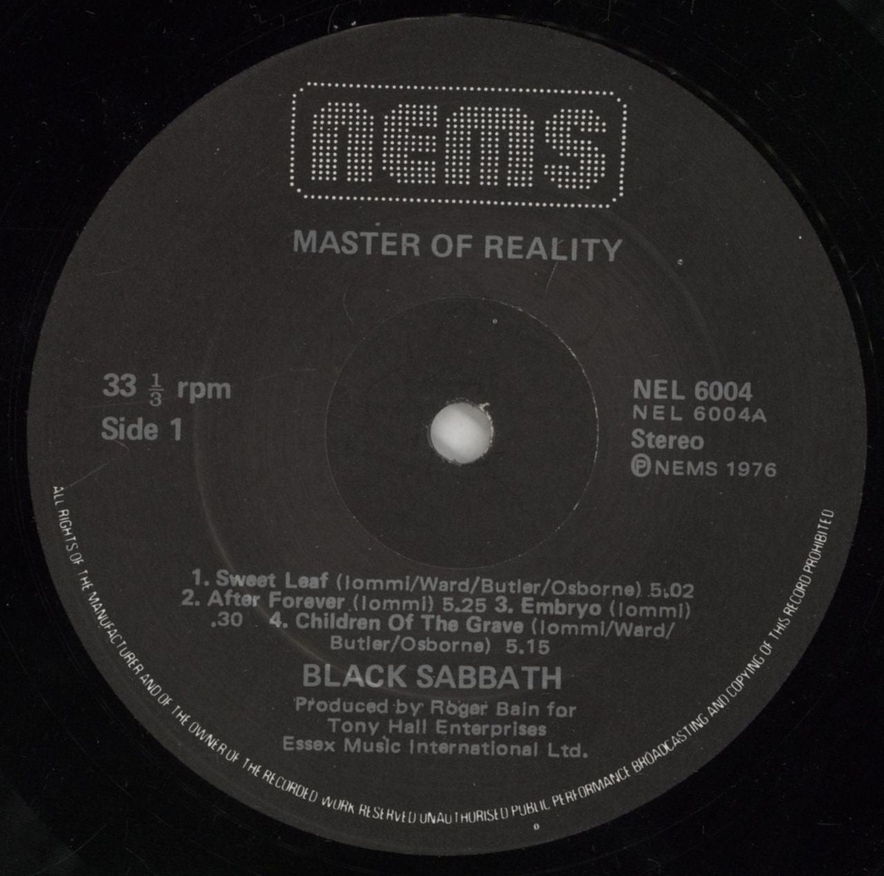Black Sabbath Master Of Reality - Glossy Sleeve Printed in England - Shrink UK Vinyl LP