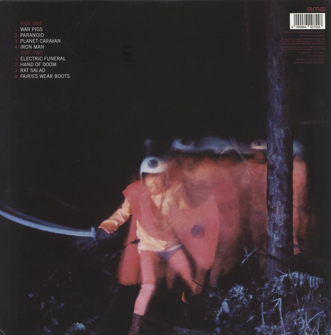 Black Sabbath Paranoid - RSD 2024 - Red With Black Splatter Vinyl UK Vinyl LP