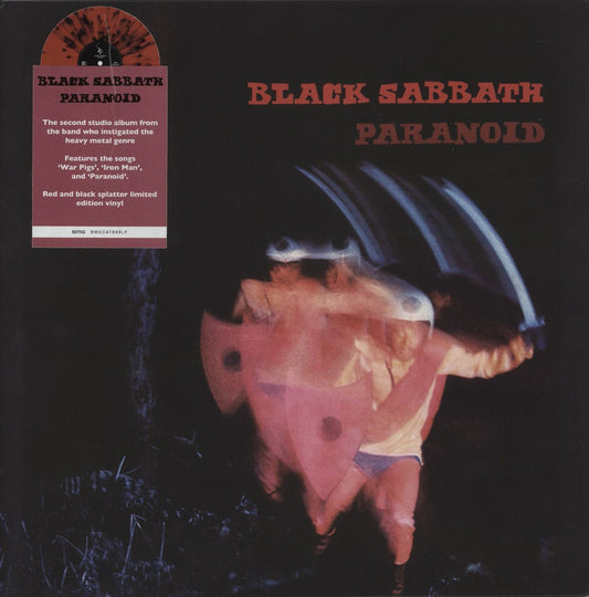 Black Sabbath Paranoid - RSD 2024 - Red With Black Splatter Vinyl UK Vinyl LP