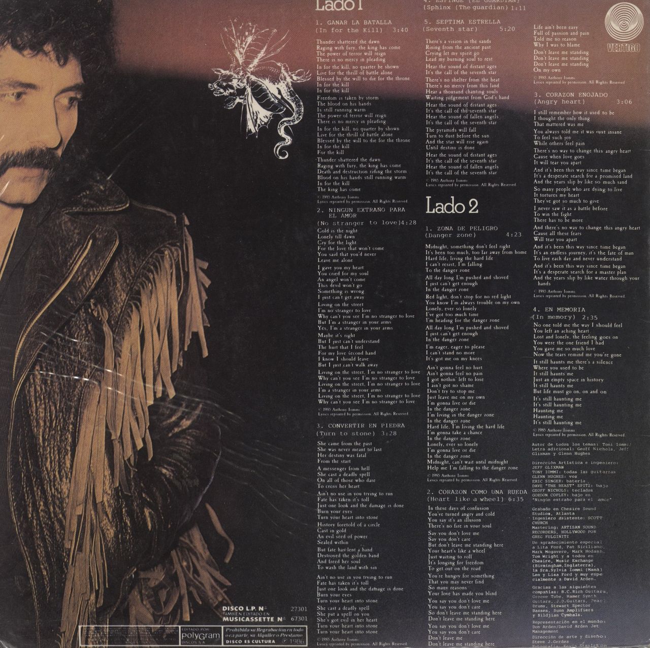 Black Sabbath Seventh Star Argentinean Vinyl LP