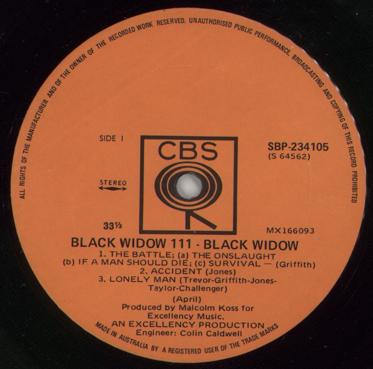 Black Widow Black Widow III - 1st Australian Vinyl LP
