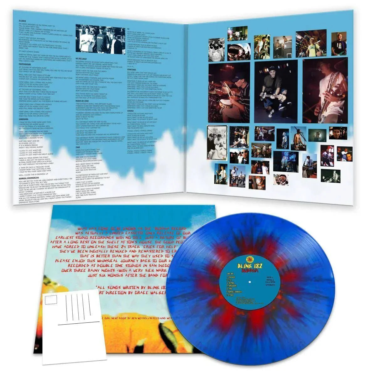 Blink-182 - Buddha - Blue & Red Splatter - Vinyl LP Record