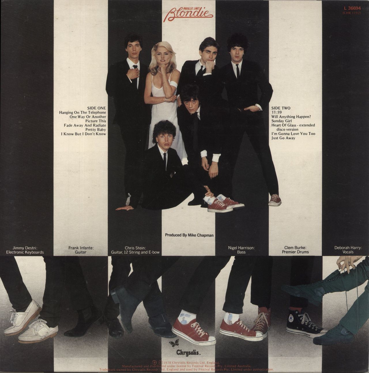 Blondie Parallel Lines Australian Vinyl LP