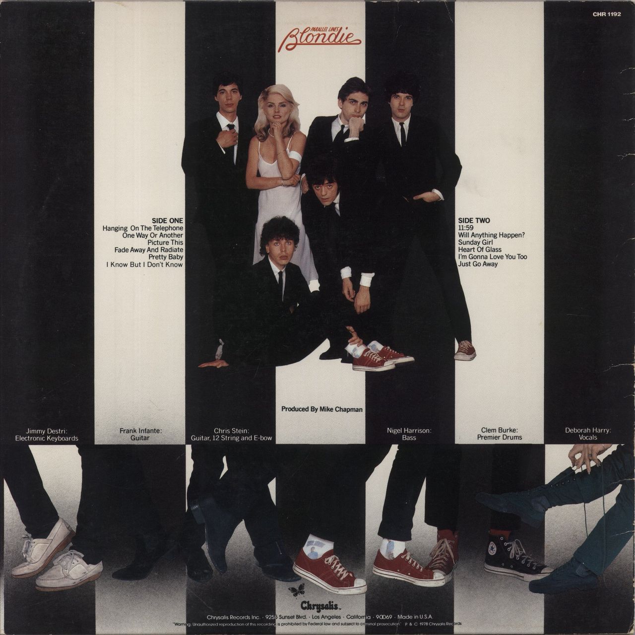 Blondie Parallel Lines US Vinyl LP