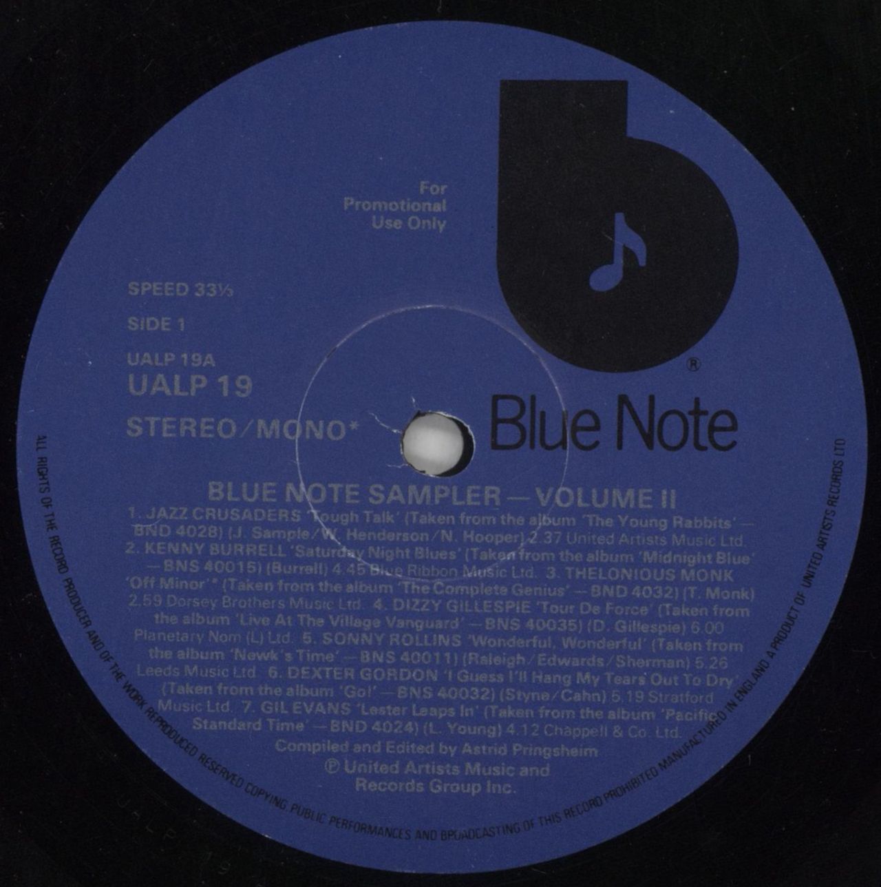 Blue Note Blue Note 2 UK Promo Vinyl LP
