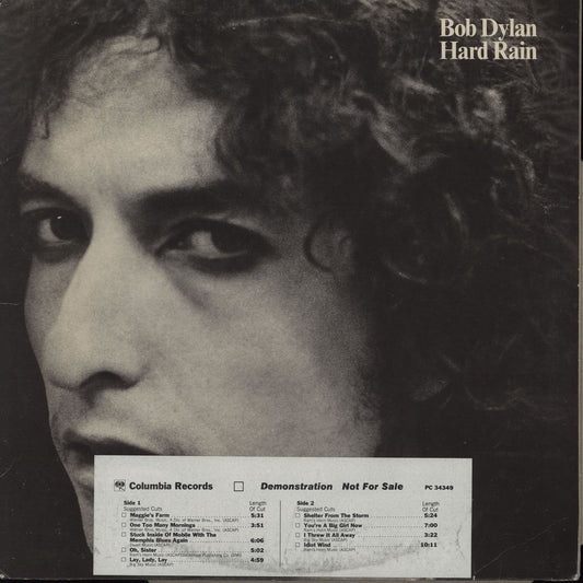 Bob Dylan Hard Rain - Timing Strip US Promo Vinyl LP