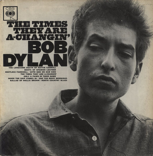 Bob Dylan The Times They Are A-Changin' - 1st Pasted - VG UK Vinyl LP