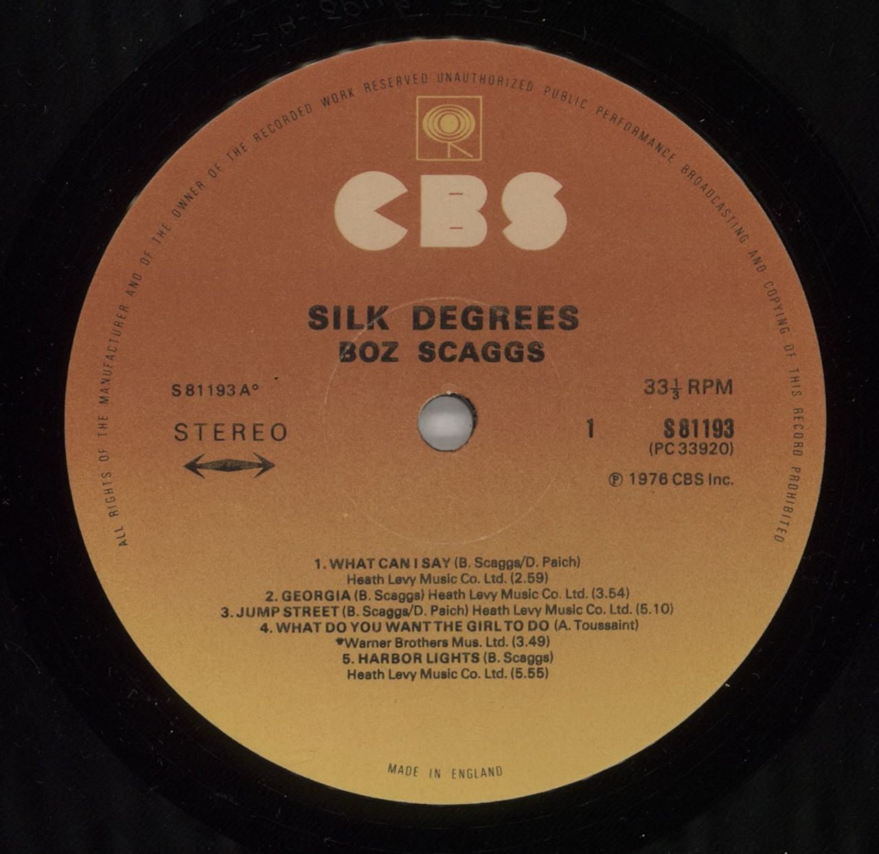 Boz Scaggs Silk Degrees - Shrink UK Vinyl LP