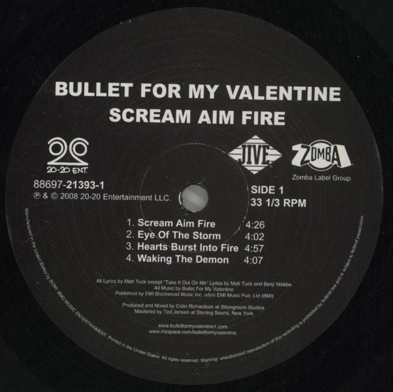 Bullet For My Valentine Scream Aim Fire - EX US 2-LP vinyl set