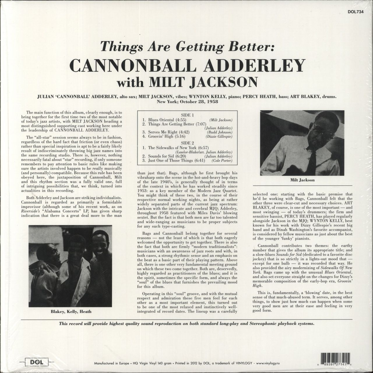 Cannonball Adderley Things Are Getting Better UK Vinyl LP