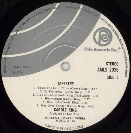 Carole King Tapestry - 2nd - EX UK Vinyl LP