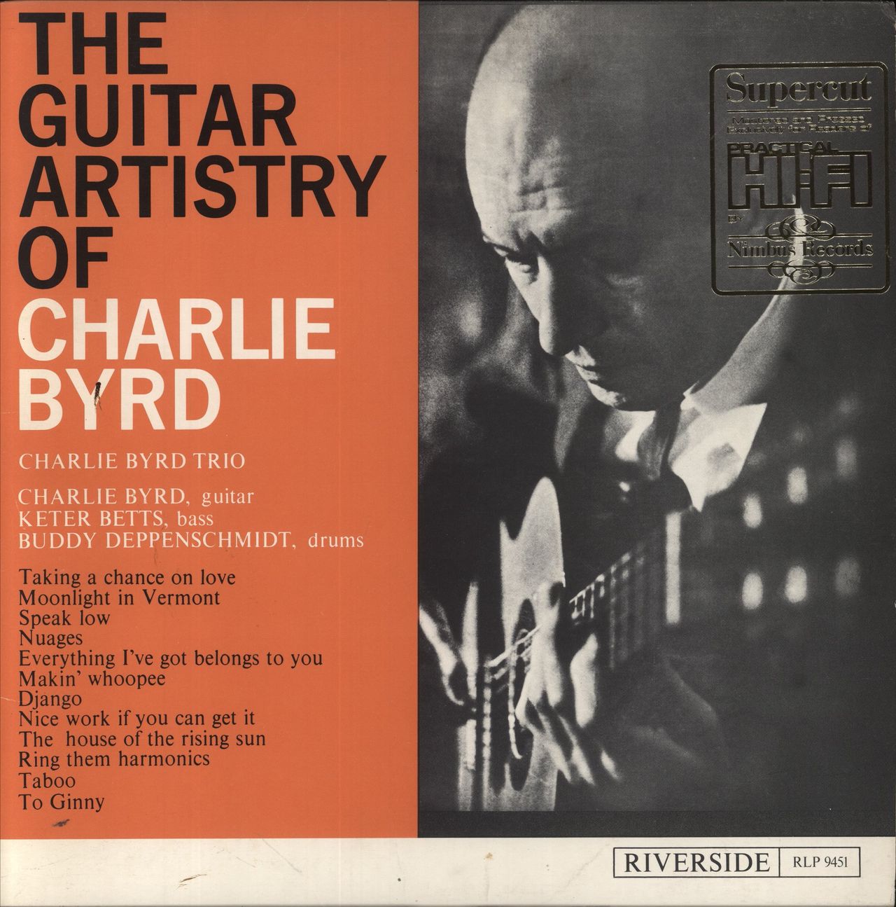 Charlie Byrd The Guitar Artistry Of Charlie Byrd - Nimbus - EX UK Vinyl LP