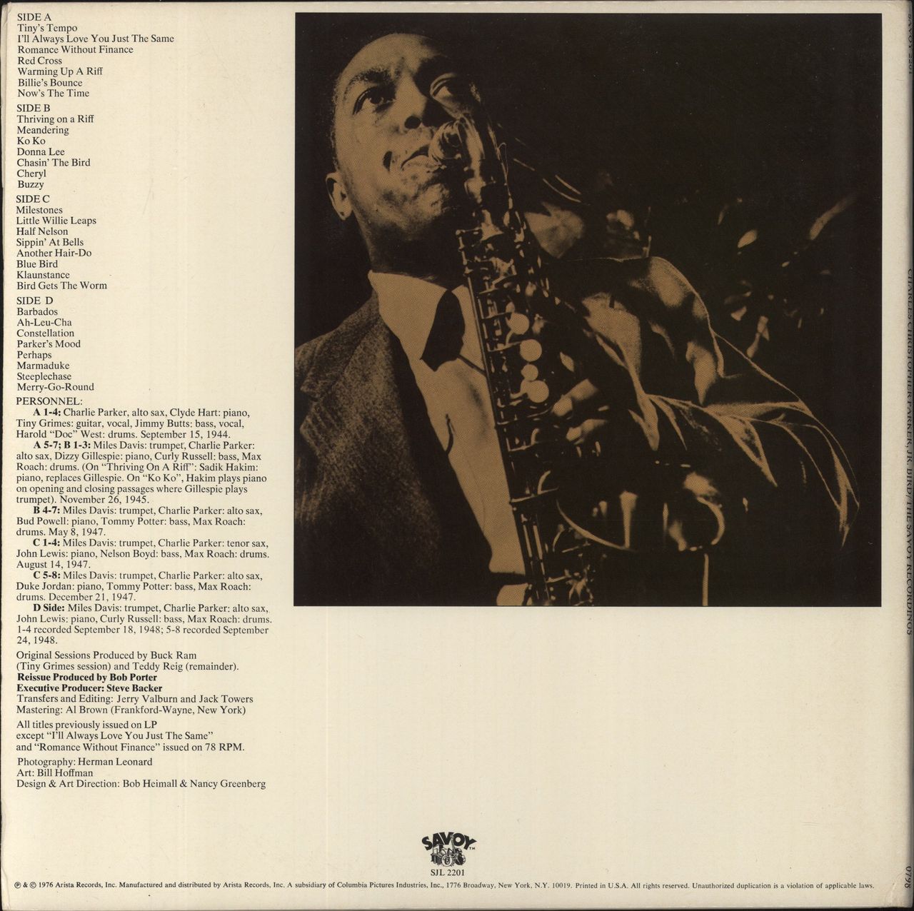 Charlie Parker Bird / The Savoy Recordings (Master Takes) - EX US 2-LP vinyl set