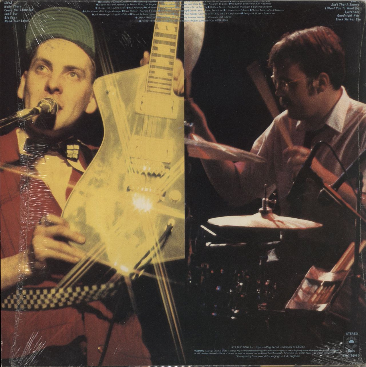 Cheap Trick At The Budokan - Yellow Vinyl - Complete UK Vinyl LP