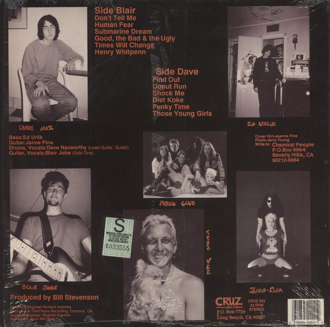 Chemical People So Sexist! US Vinyl LP