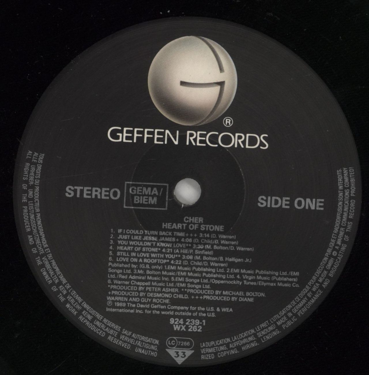 Cher Heart Of Stone German Vinyl LP