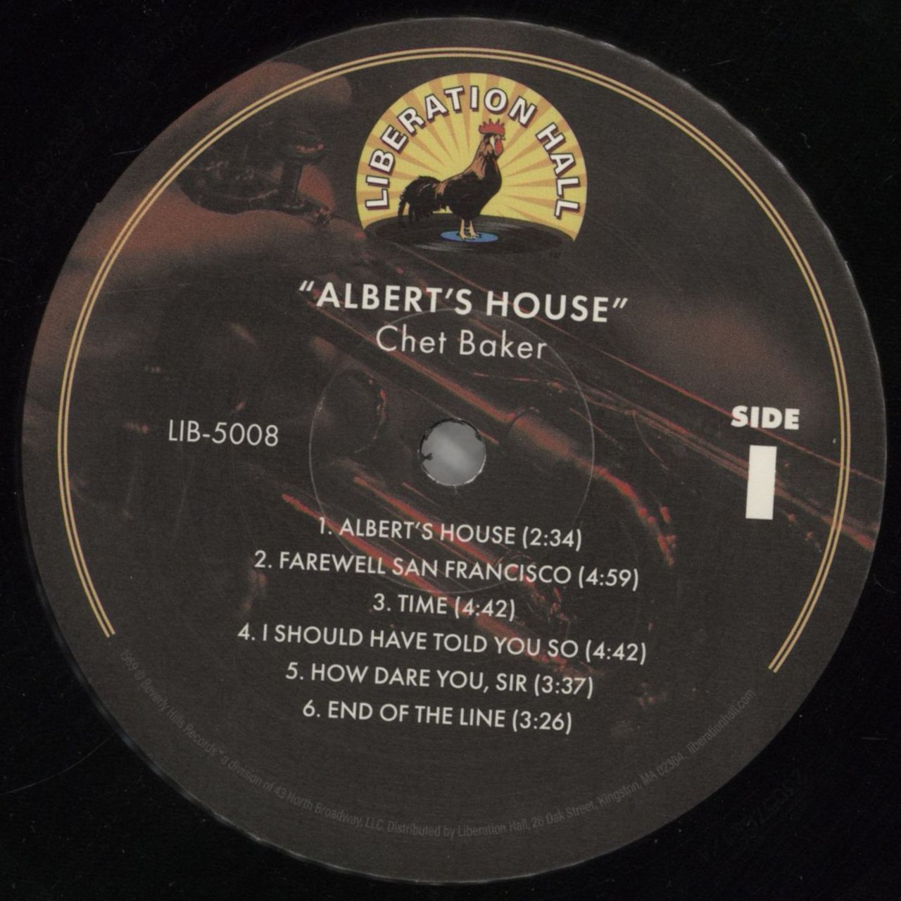 Chet Baker Albert's House - RSD 2021 US Vinyl LP