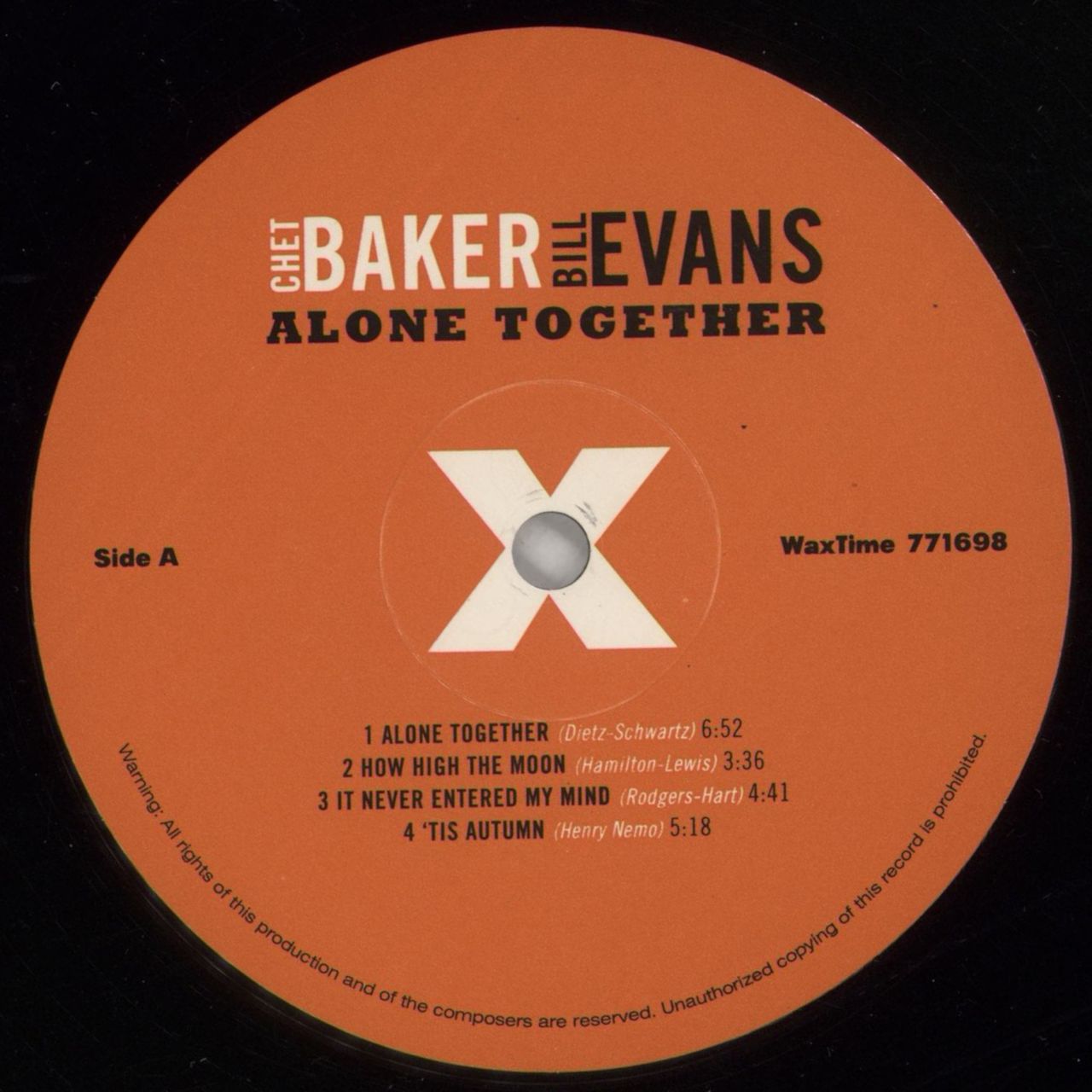 Chet Baker Alone Together - 180 Gram UK Vinyl LP