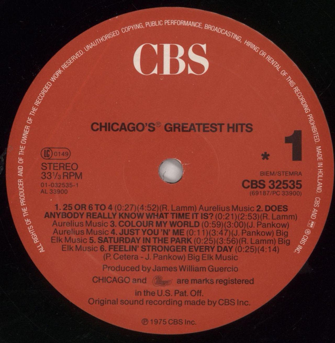 Chicago Greatest Hits - Chicago IX Dutch Vinyl LP