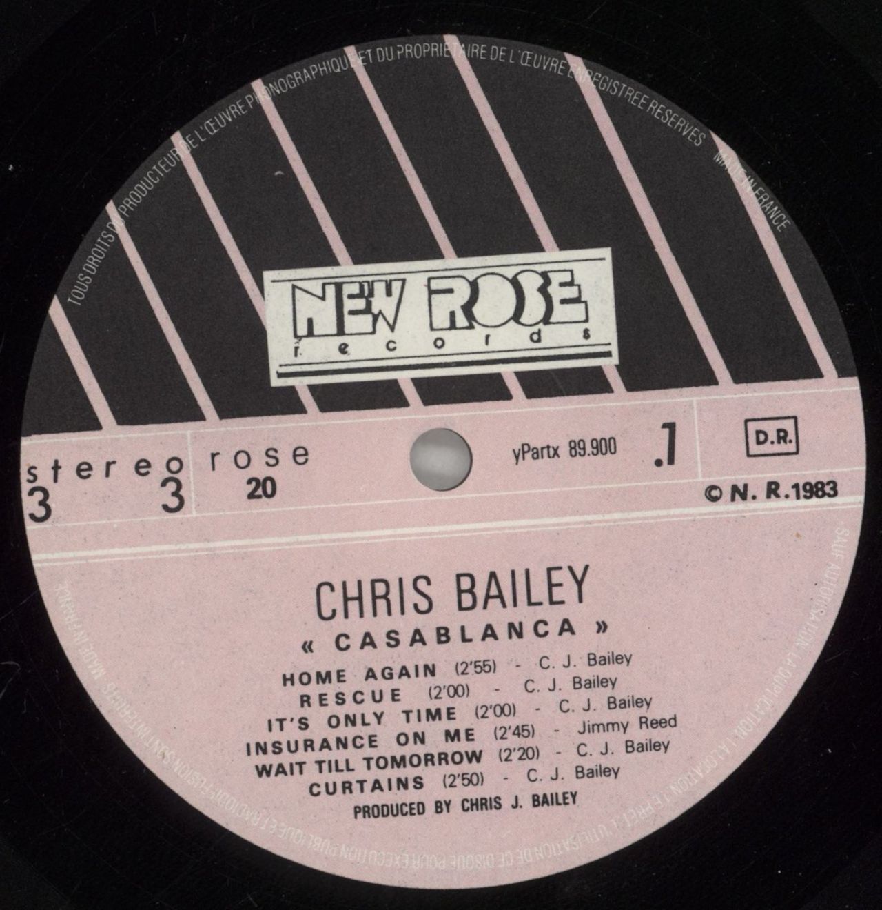 Chris Bailey Casablanca French Vinyl LP