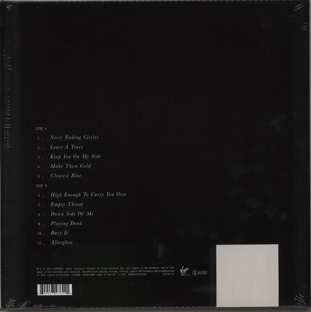 Chvrches Every Open Eye - White Vinyl + Sealed UK Vinyl LP