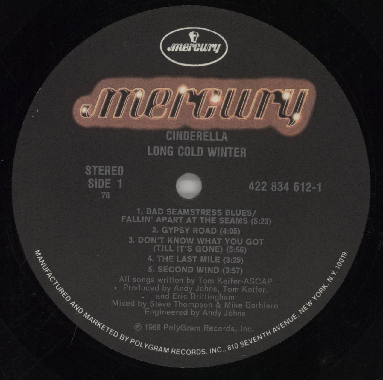 Cinderella Long Cold Winter - 1st - stickered shrink US Vinyl LP