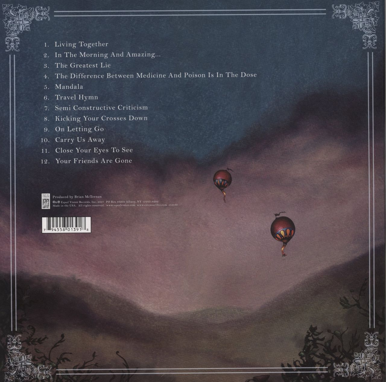 Circa Survive On Letting Go - Black and Pink Mix US Vinyl LP