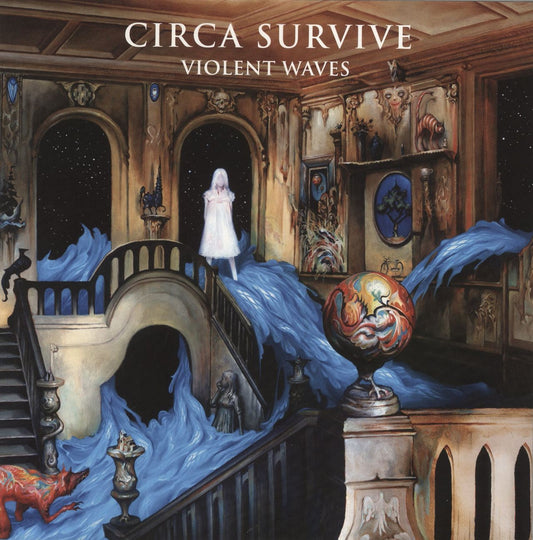 Circa Survive Violent Waves - Yellow and Blue Swirl w/ Black Splatter UK 2-LP vinyl set