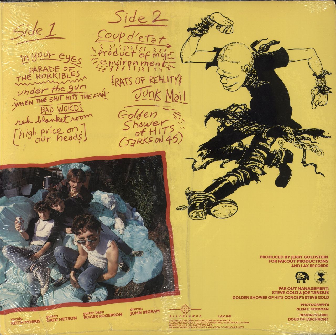 Circle Jerks Golden Shower Of Hits US Vinyl LP