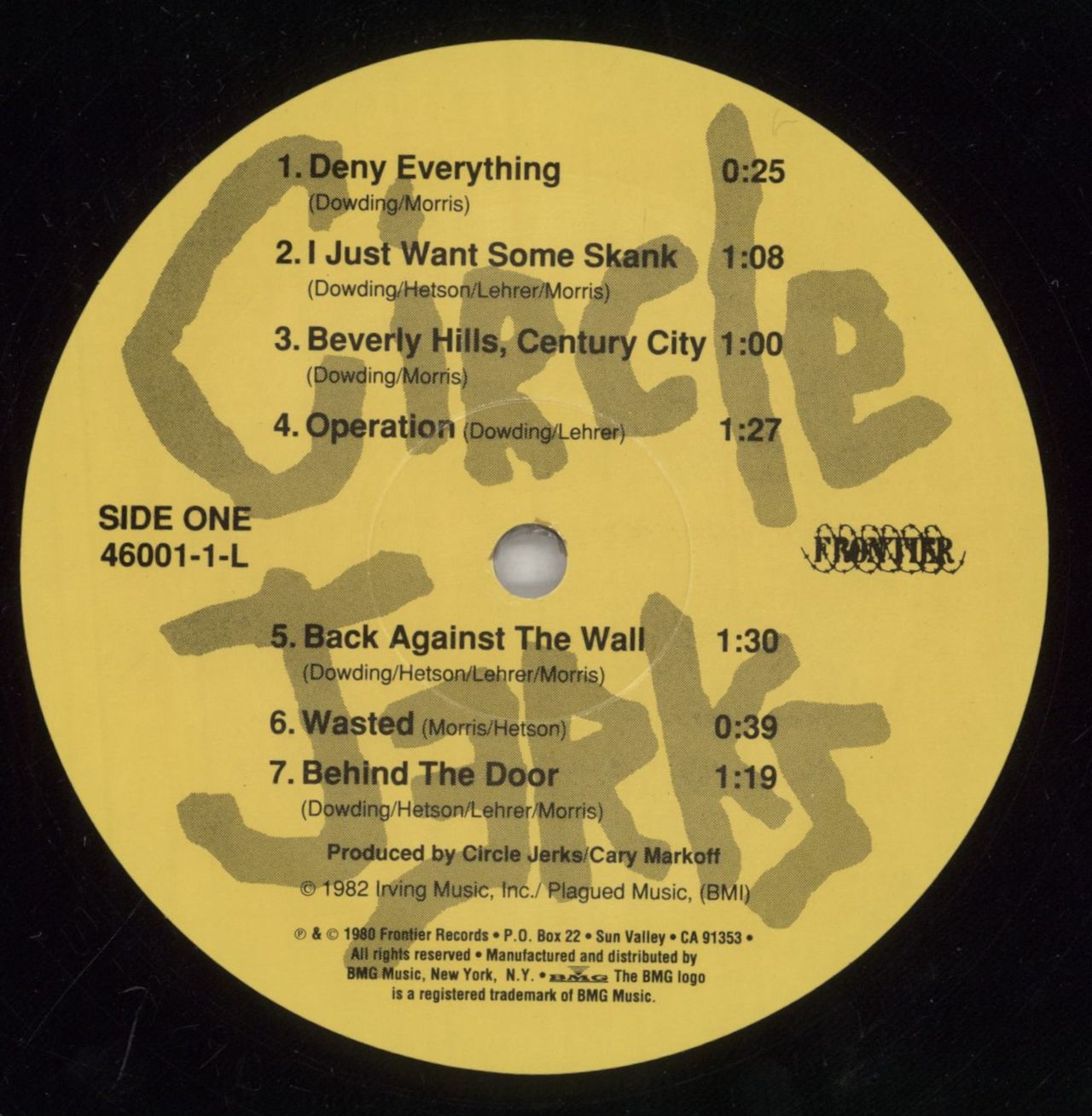 Circle Jerks Group Sex US Vinyl LP