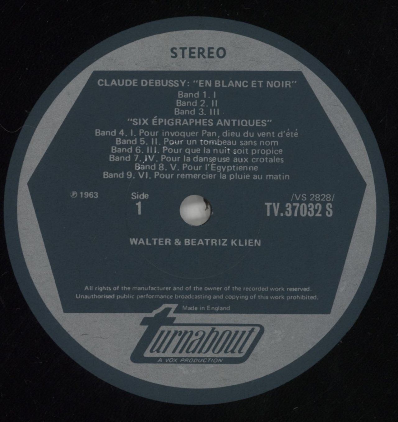 Claude Debussy Debussy (En Blanc Et Noir) (Six Épigraphes Antiques) (Petite Suite). Bizet (Jeux D'Enfants) UK Vinyl LP
