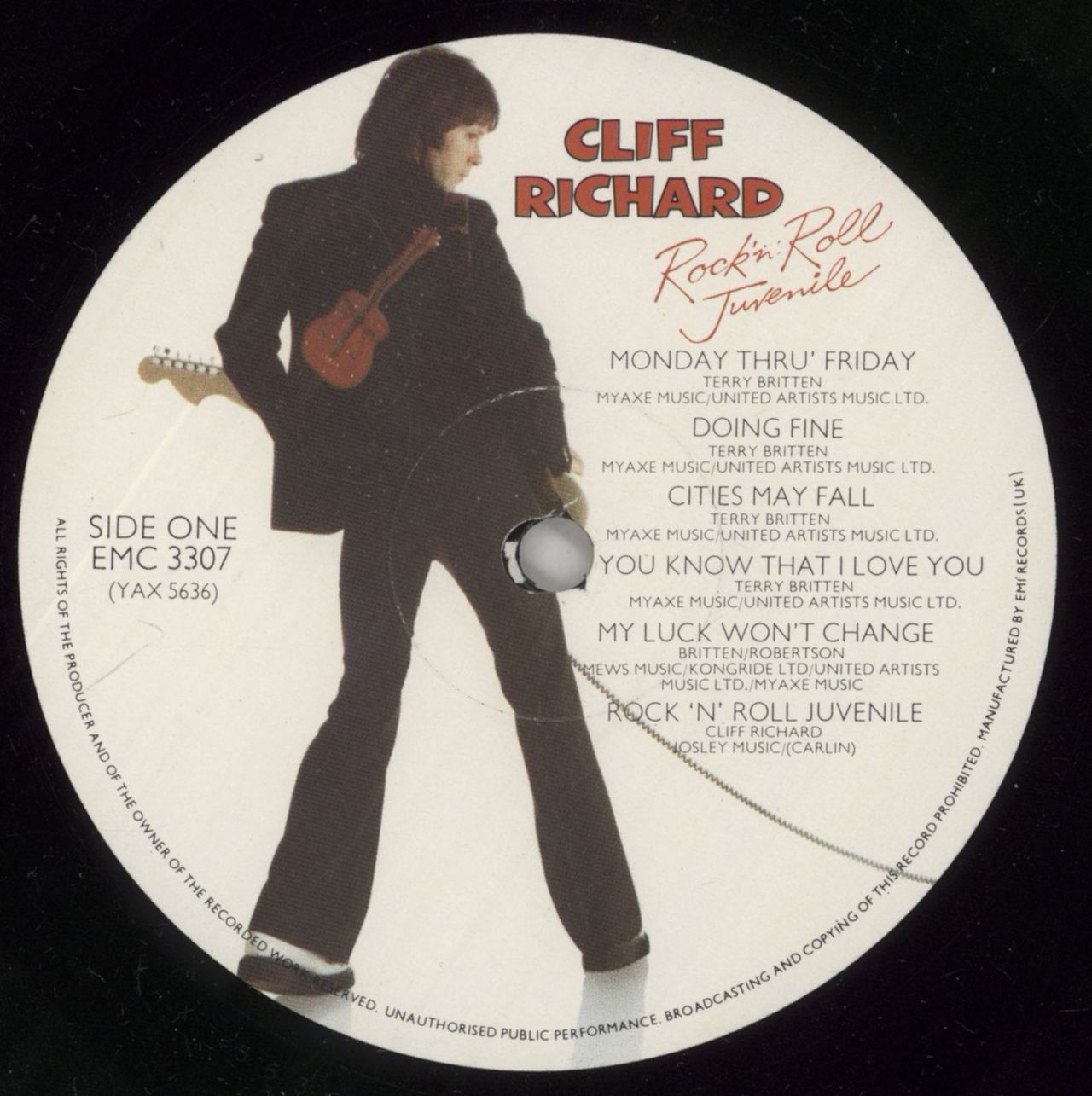 Cliff Richard Rock 'N' Roll Juvenile - Autographed UK Vinyl LP