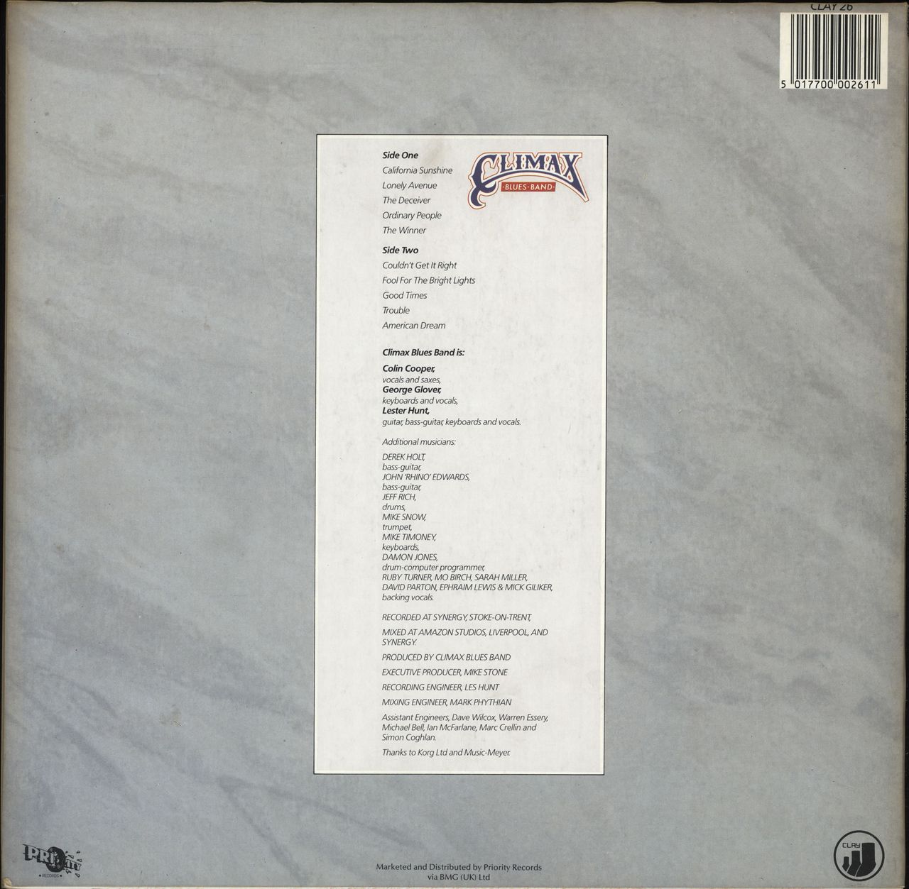 Climax Blues Band Drastic Steps UK Vinyl LP