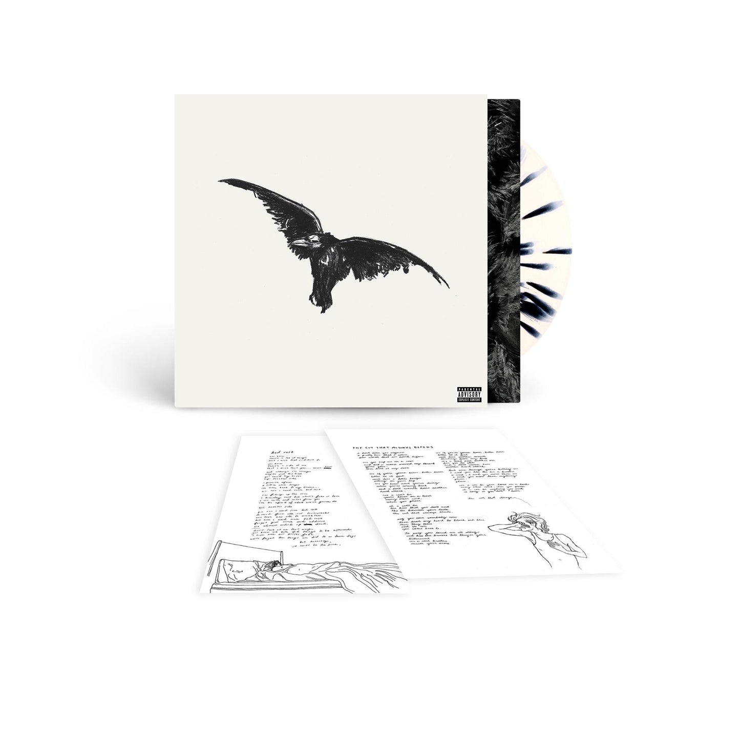 Conan Gray - Kid Krow, Decomposed - 5 Year Anniversary White & Black Splatter Vinyl LP Record