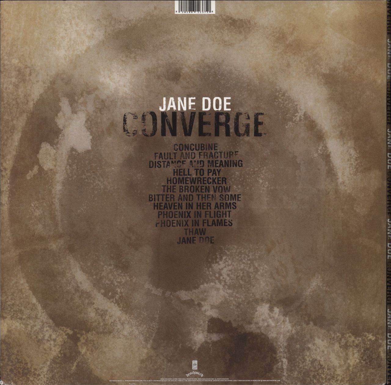Converge Jane Doe - Clear w/ White Smoke US 2-LP vinyl set