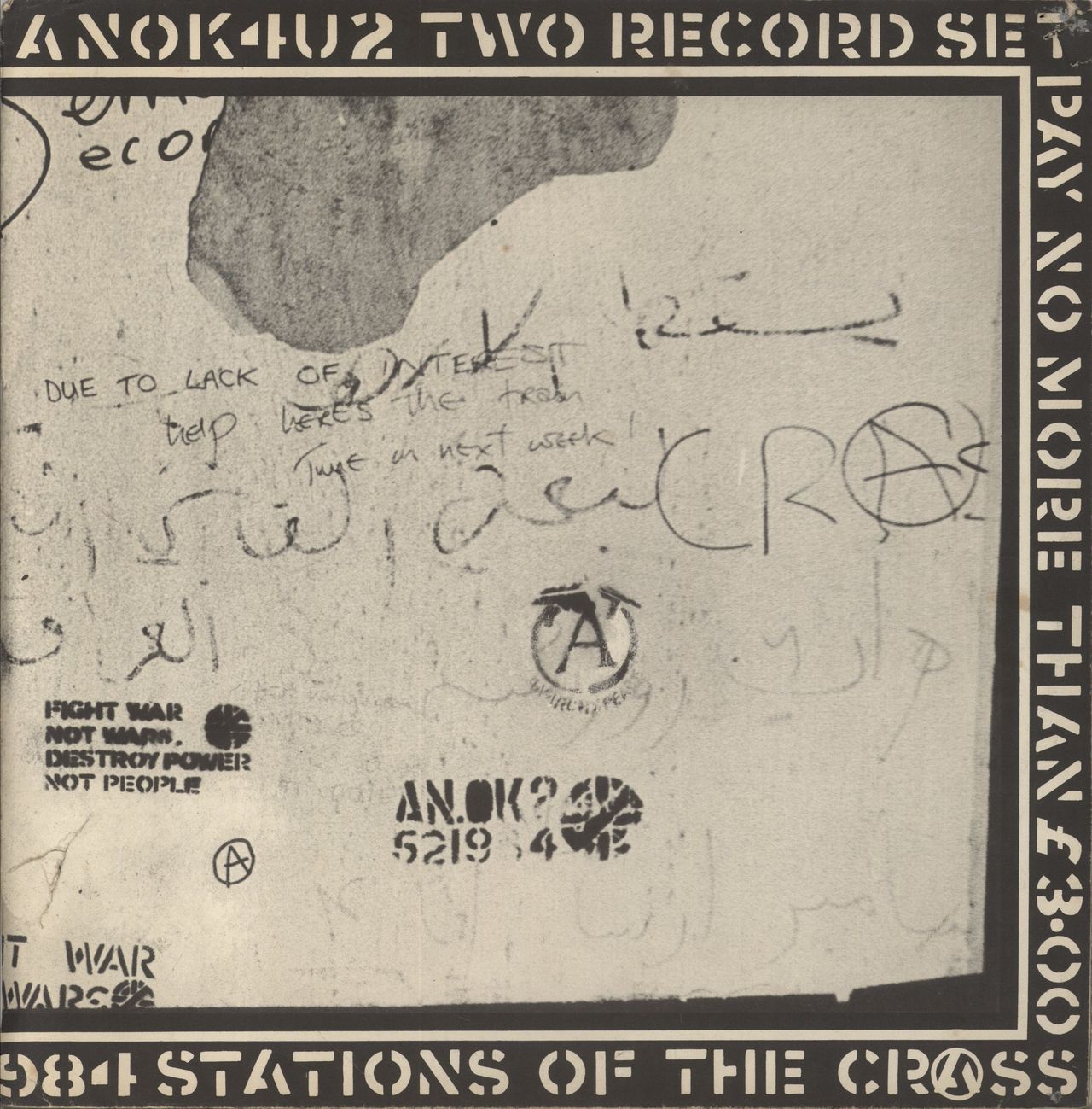 Crass Stations Of The Crass - 1st - £3.00 - VG UK 2-LP vinyl set