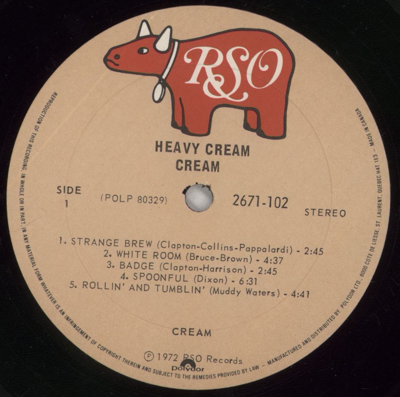 Cream Heavy Cream Canadian 2-LP vinyl set