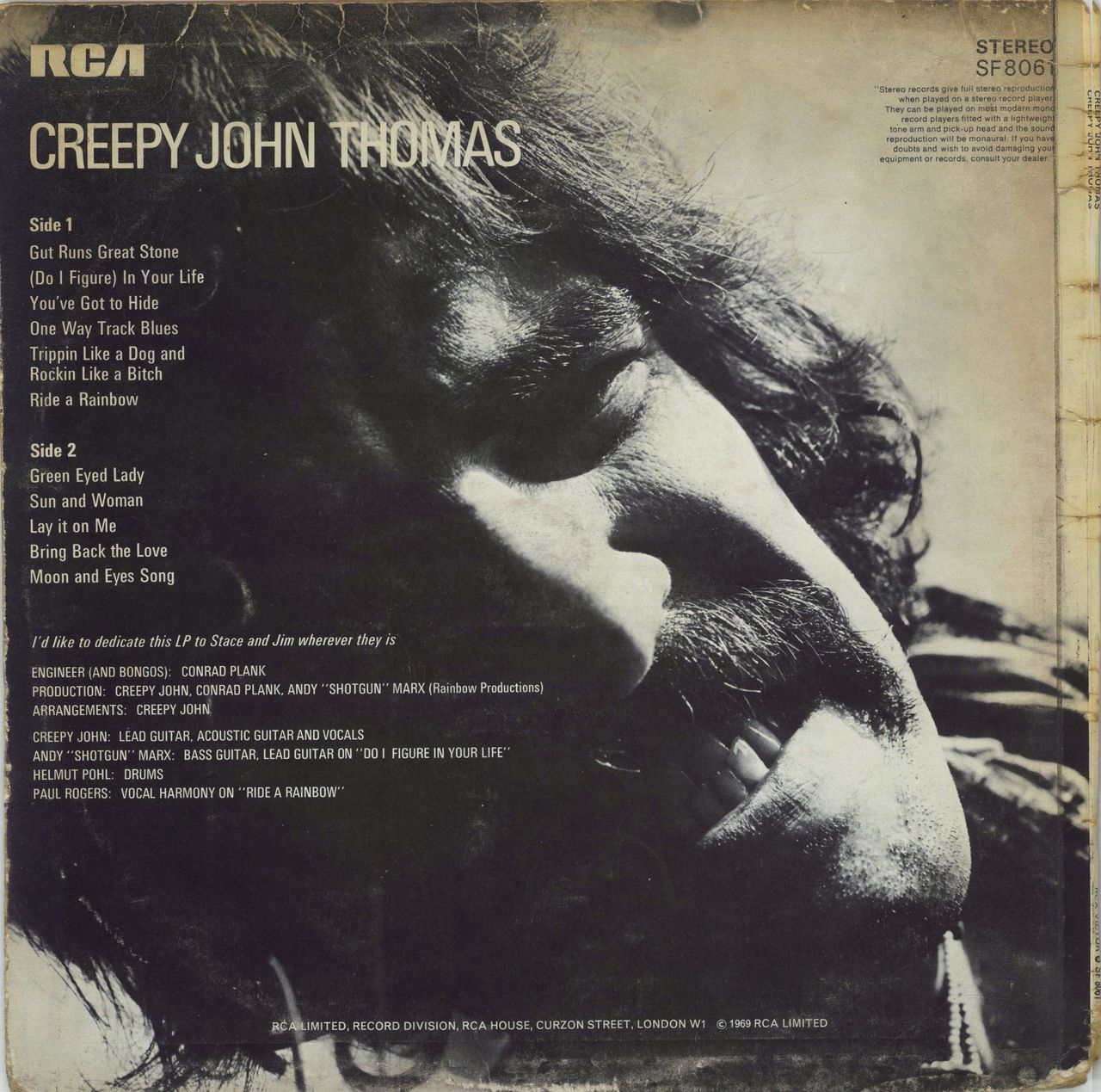 Creepy John Thomas Creepy John Thomas - 'G' Sleeve UK Vinyl LP