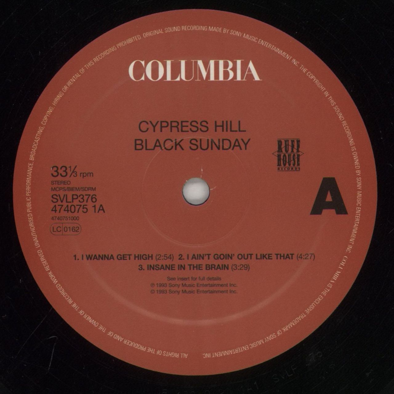 Cypress Hill Black Sunday - 180gm UK 2-LP vinyl set
