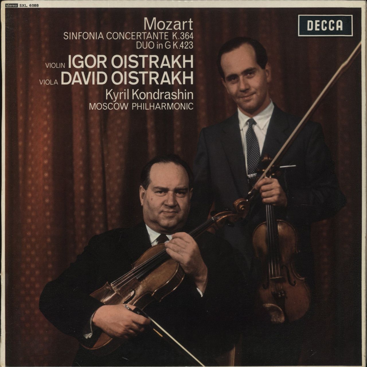 David & Igor Oïstrakh Mozart: Sinfonia Concertante K.364 / Duo in G K.423 - ED1 UK Vinyl LP