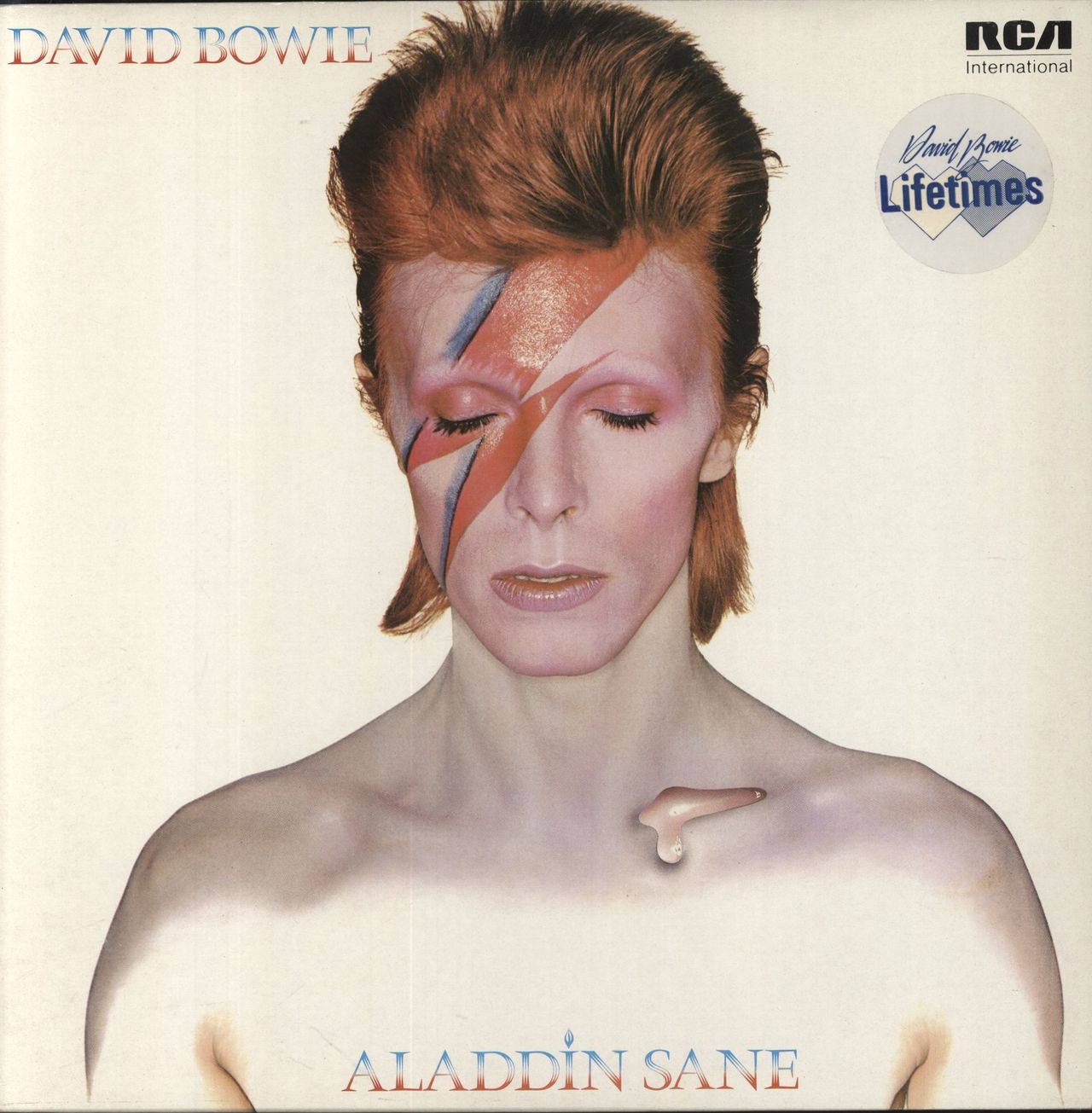 David Bowie Aladdin Sane - Lifetimes Sticker + Insert UK Vinyl LP